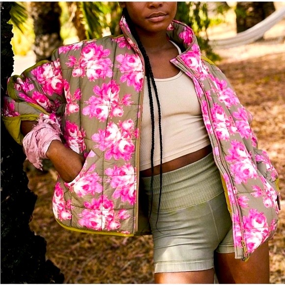 FP Movement by Free People Jackets & Blazers - Free People Movement Printed Pippa Packable Puffer Quilted Jacket Sz XS